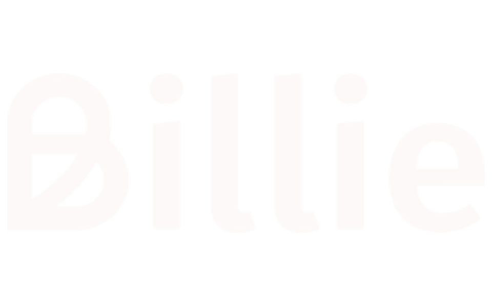 Billie logo white
