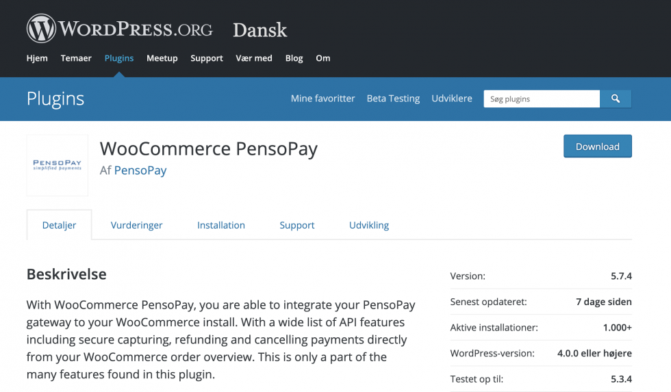 alt="WooCommerce pensopay modul"